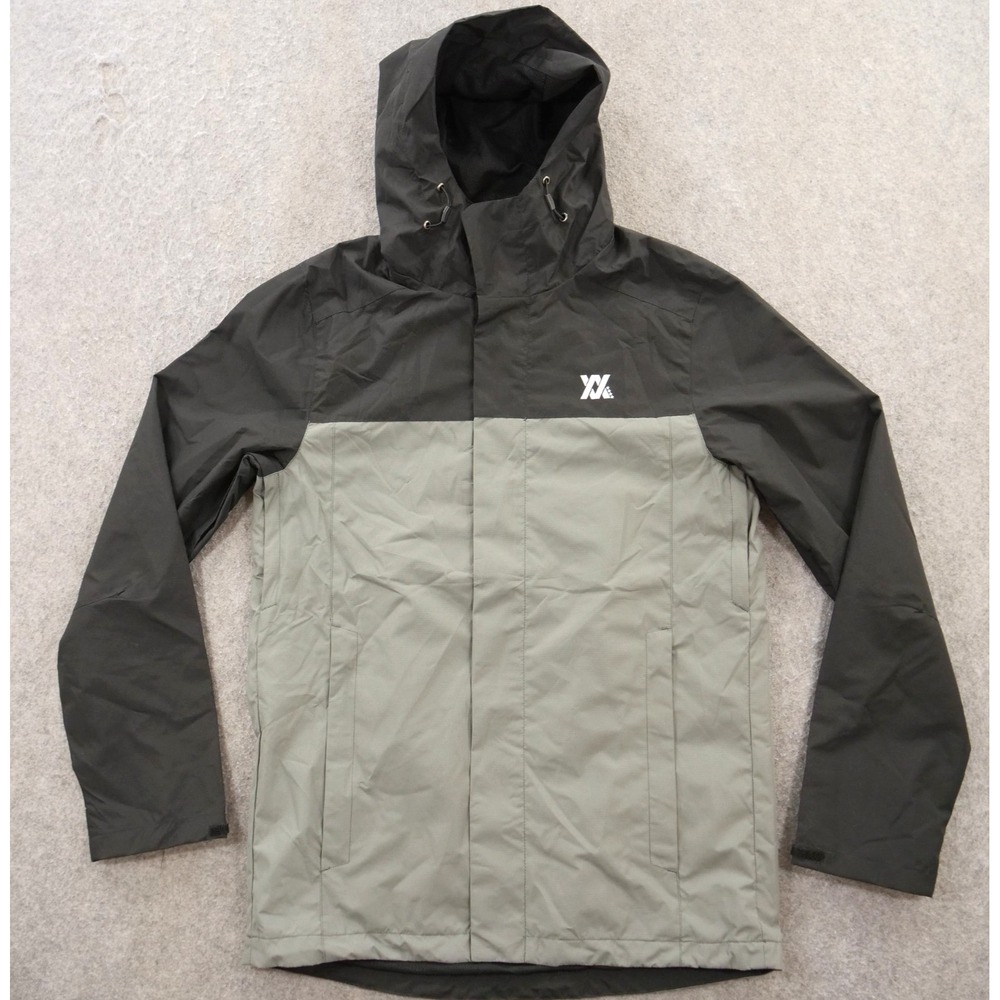 Dixxon Flannel Jacket Mens Medium Gray Black Windbreaker Coach New